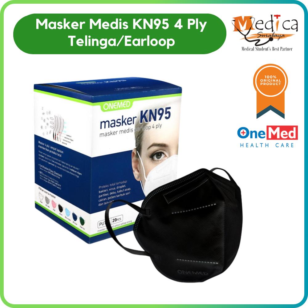Masker Telinga kn 95 Masker Earloop kn95 Onemed Nyaman - Hitam