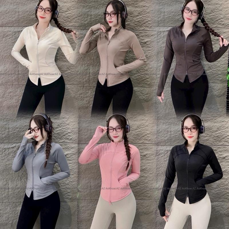 Form Nhỏ - Tăng size - Có 2 Túi Ngoài 36-70kg Áo Khoác Nữ Tập Gym Yoga HÀNG QC LOẠI 1 . Áo Khoác Ko Nón Thun Lạnh TT-Có Túi . Áo Khoác Nữ Ko Nón Ôm Body Mẫu Mới Đồng Sport Chạy Bộ