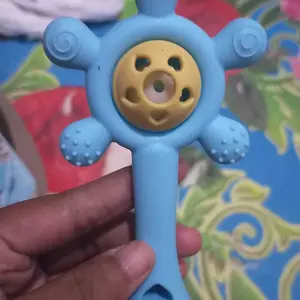 Popsykids Silicone Teether Rattle – Mainan Gigitan Bayi Food Grade BPA Free