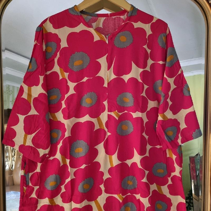 Daster Kekinian Rayon Motif Lengan 3/4 Ld 120 Busui friendly 5