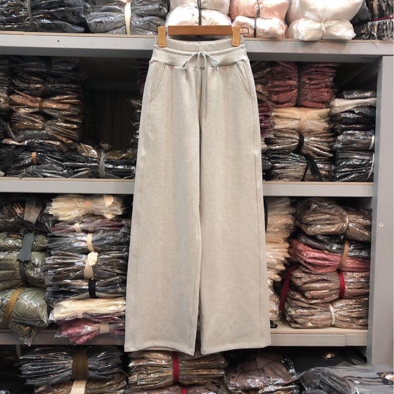 M2.93 _ 2.97 _ 2.104 Quần suông ống rộng chạy gân chất thun cotton