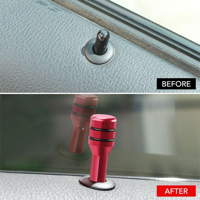4pcs Knob Kunci Pintu Mobil Universal Knop Kunci Mobil/Truk Untuk Modifikasi Knob Pin Pengunci Pintu Interior Mobil 8