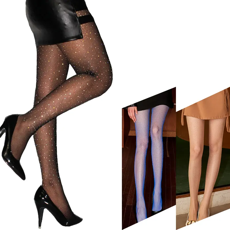 SS25 HIGH ELASTIC Women Long Socks Fishnet Mesh Stockings Shiny Accessories Womenwear Party Clothing Womenswear Suits Lingerie Comfort Maternity Basic