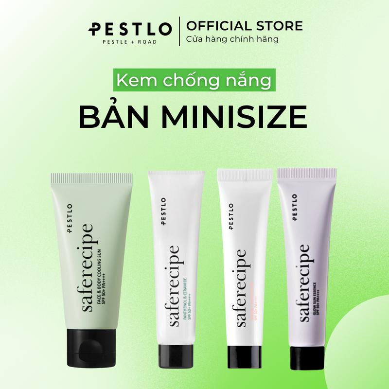 MINISIZE Kem chống nắng PESTLO Saferecipe SPF50+ PA++++ 15ml Sun Essence Niamin C Tone Up Sun