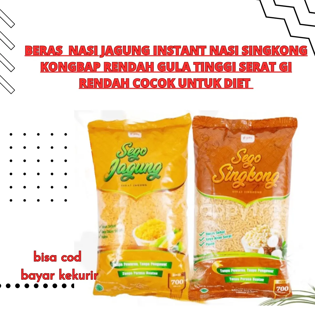 Beras Nasi jagung Instant nasi singkong rendah gula tinggi serat