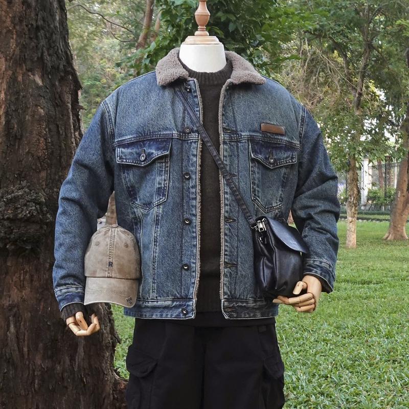 Áo Khoác Bò Nam Menswear Lót Lông Cừu Denim Jacket 2 Túi DENIMST 3127