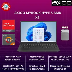 Axioo MyBook Hype 5 X3 AMD AMD Ryzen 5 3500U 8GB SSD 256GB