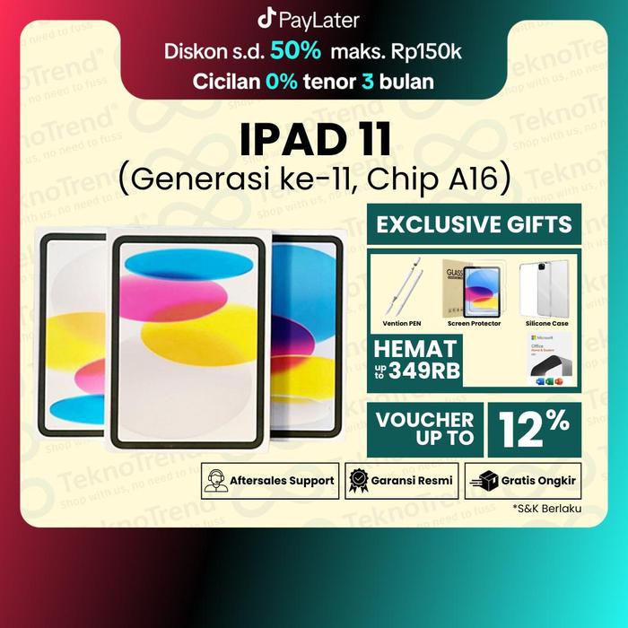 Gambar Apple iPad 11 A16 Wifi Only 128GB 256GB Tablet Garansi Resmi Indonesia - Wifi 128GB - non bundling, Blue  dari TeknoTrend ID Kota Administrasi Jakarta Pusat Tokopedia