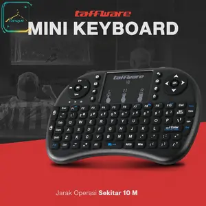 Taffware Keyboard Wireless Mini 2.4GHz with Touchpad Air Mouse - i8