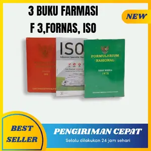 paket 3 buku farmasi, 1 f3, 1 fornas, 1 iso obat bahasa