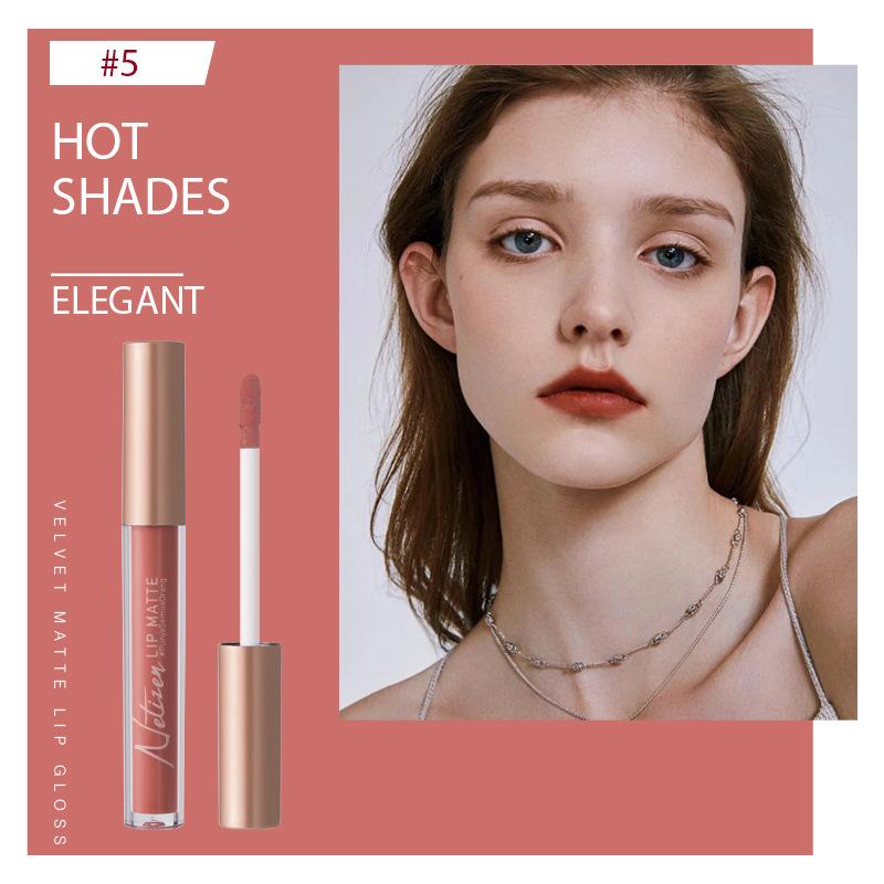 Hot selling matte lip gloss that does not stick to cups, waterproof and not easily fade velvet lip gloss 7