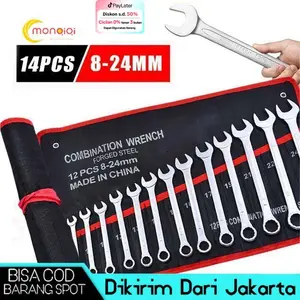 Tool Superman Kunci Ring Pas set 14 pcs 8-24mm kunci pas Harga murah barang berkualitas Original