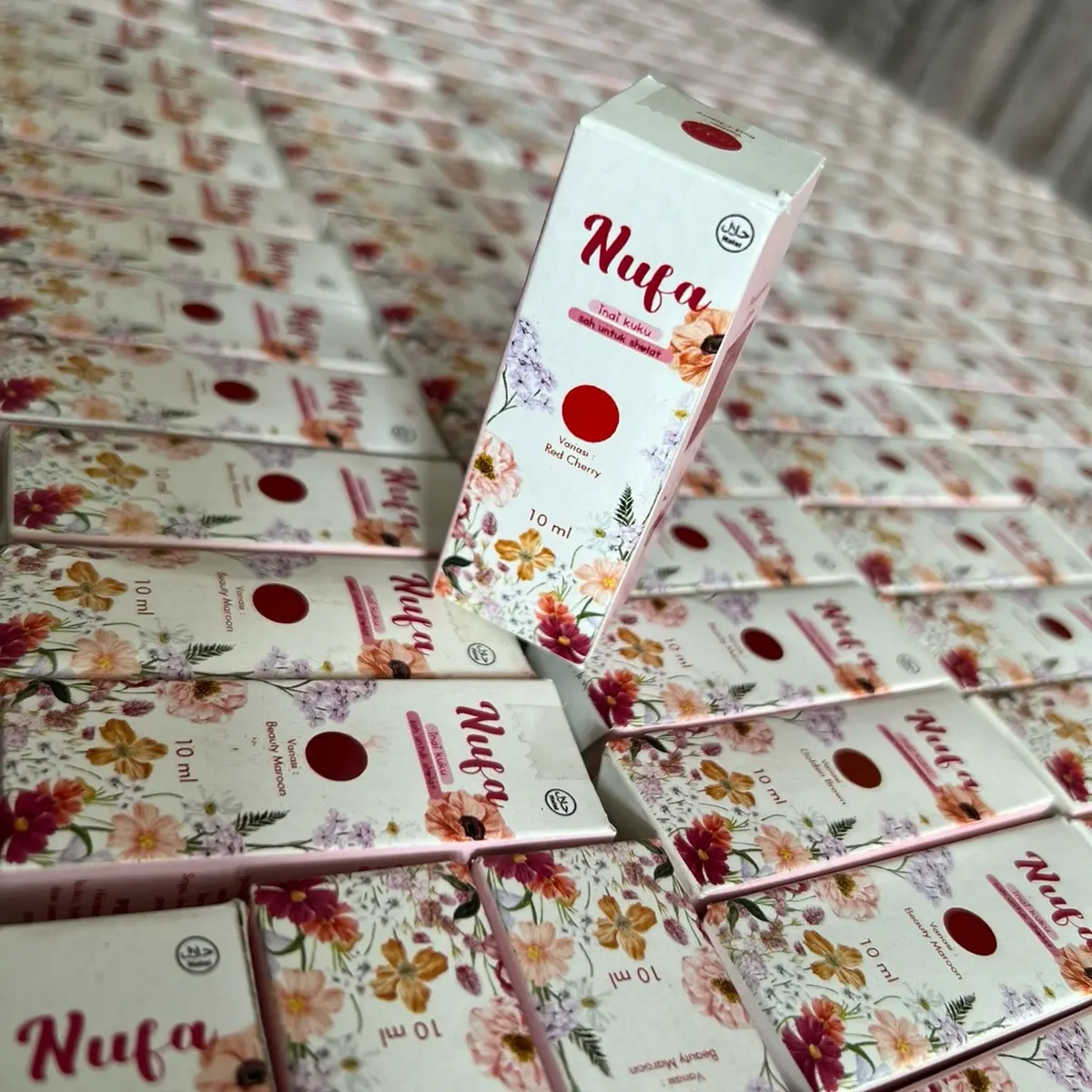 Nufa henna kuku paket Grosir 10Pcs Black Cherry Maroon Orange (Requets dipesan opsional)
