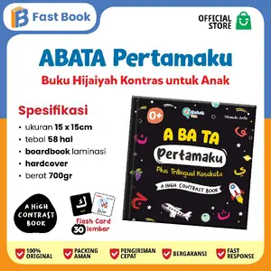 Best Seller ABATA PERTAMAKU Board Books Wipe Clean Tulis Hapus || Abata Pertamaku II Buku Edukasi anak 1-3 tahun II Hijaiyah Pertamaku  II Buku Hijaiyah Kontras Bayi & Balita