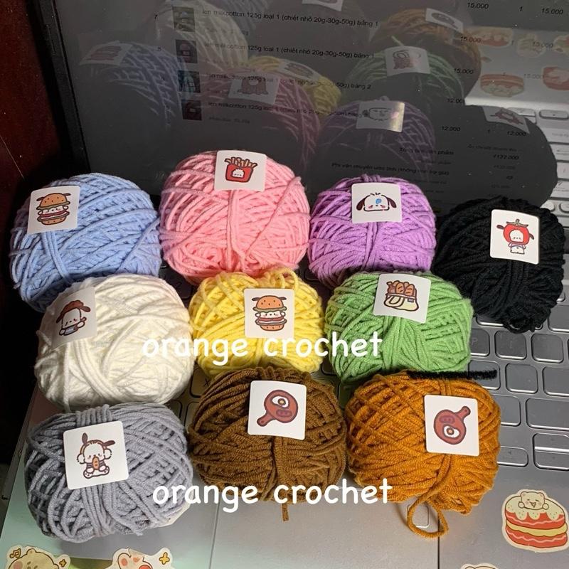 Len Milk cotton 125gr loại 1, len chiết nhỏ 25g và 50g- bảng màu số 1