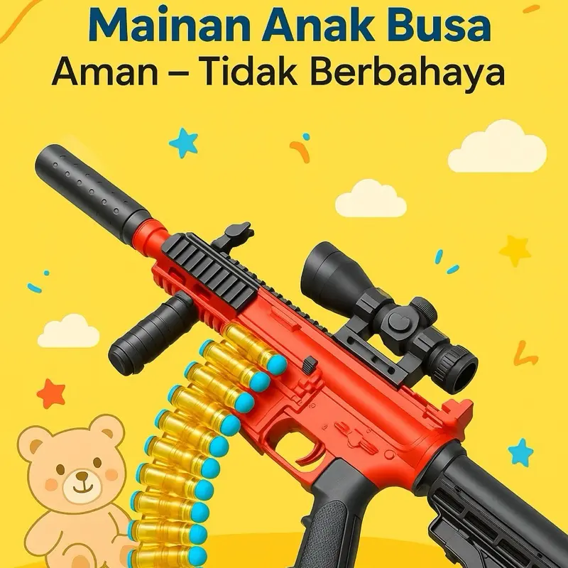 Mainan Anak Kokang Busa Eva Soft Bullet Aman & Seru untuk Anak Laki-laki  Toys