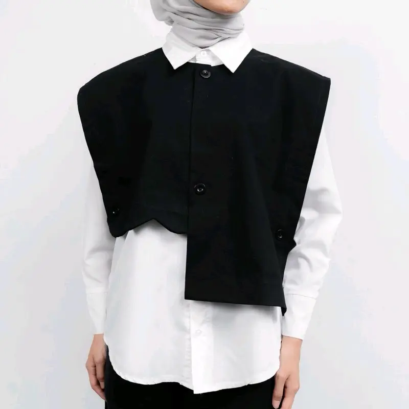 Vest Wanita Semi Wool Premium - Stylish untuk Hijab & Non-Hijab Basic Outer 8