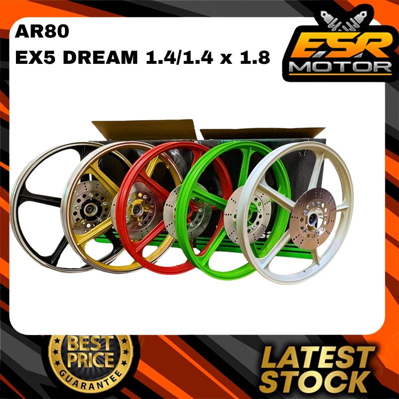 SPORT RIM ENKE1 5 BATANG KAWASAKI FULL CHOP EX5 DREAM MATT BLACK GOLD ...