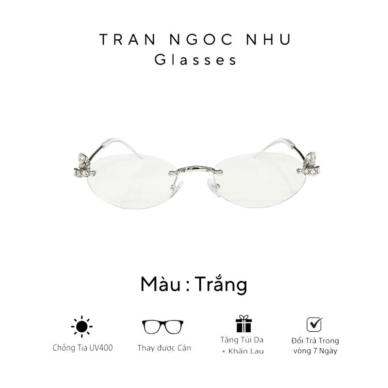 Mã C4 Mắt kính không viền thời trang dành cho nữ có thể thay cận được, form dáng sang trọng