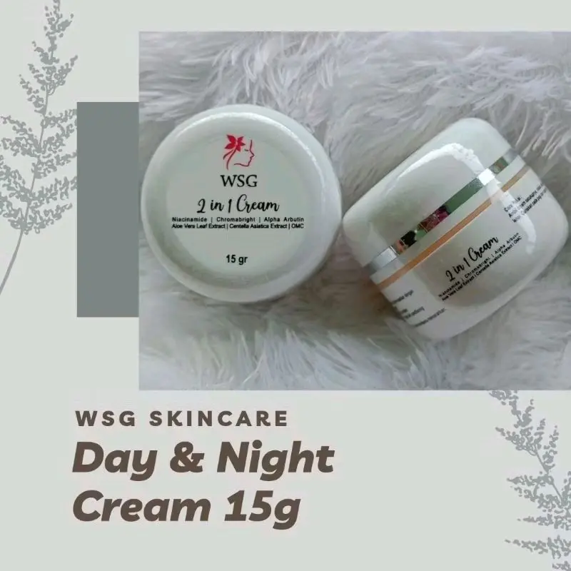 WSG skin care cream / 2in1 cream BPOM aman Day & Night cream 15mil