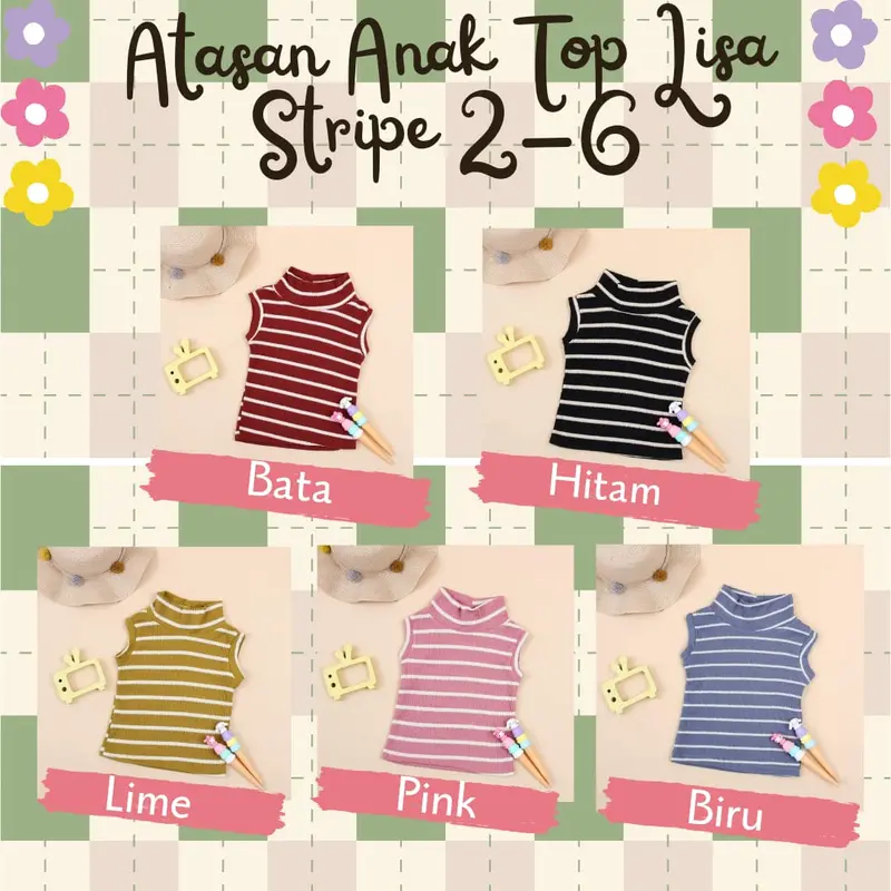 ATASAN ANAK TOP LISA STRIPE 2-6TH 1