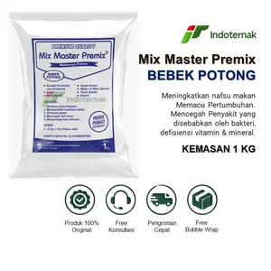 MIX MASTER PREMIX BEBEK POTONG - Suplemen Pakan Pemacu Pertumbuhan Bebek Potong
