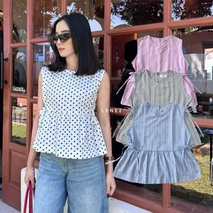 Lulu Peplum Top by LONEZ | Inner Cardigan | Babydoll Top
