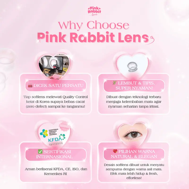 PINKRABBIT SOFTLENS SUPER COMFY SUNNY BROWN - Normal, Minus 0.50 S/D 10.00 (1PCS/Sebelah) Eye Contact Lens 4