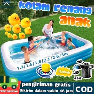 Kolam renang anak jumbo 3 meter/3 Rings Thick rubber inflatable swimming pool/Kolam renang karet yang menebal/kolam renang anak jumbo 3 rings/kolam renang anak ukuran jumbo inflatable pool | Hot Item