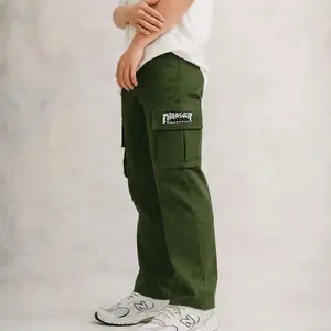 [PROMO] 50RIBUAN DAPAT 1PCS  Celana Panjang Cargo Tactical Kompol Pria Dewasa Celana Panjang Kargo Pinggang Karet Bahan Katun Twill Premium Polos Slim-Fitting Casual Distro