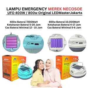 (Baterai real asli 7200MAH)lampu led emergency ufo 400w /solar panel led/ lampu emergency gantung lampu  taman  outdoor lampu  tenaga  surya khusus mati listrik lampu  terang  banget Besi/camping lamp