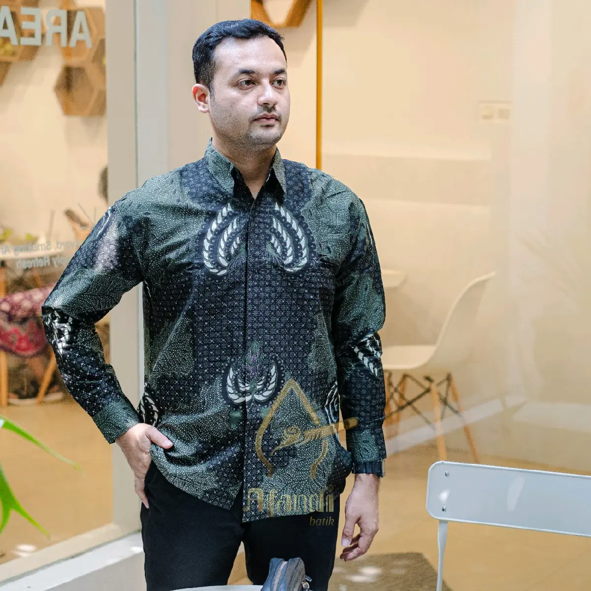 Batik Afandi Kemeja Batik Pria SOLO Motif KAPAL ADHINATA Full Furing Katun PRIMISIMA