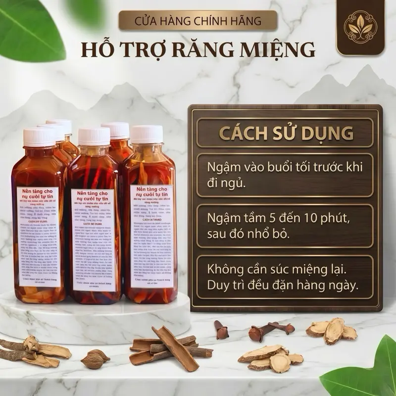 Ngậm - Lung Lay Răng, Sâu Răng, Hôi Miệng, Tụt Lợi, Nha Chu, Viêm Lợi - Chai Nước Ngậm Răng Miệng - Dùng 2 Lần/ Ngày Thể Tích 350 ml/1 Chai, Nước Ngậm Răng Miệng 4 Mùa