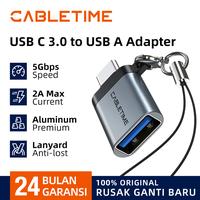 Gambar CABLETIME Adapter OTG USB Type C to USB 3.0 Female - CP71  Black dari Inprotek Kota Administrasi Jakarta Barat 3 Tokopedia