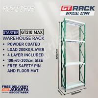 Gambar RAK GUDANG BESI GT RACK GT210 MAX– WAREHOUSE RACK 200KG TINGGI 4 SUSUN 4 METER LEBAR 40CM PANJANG 1M - STARTER dari BrothersNetworks Kota Administrasi Jakarta Barat 1 Tokopedia