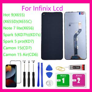 For Infinix Hot 9(X655)(X655d)(X655c)/Note 7 Lite(X656)/Spark 5(Kd7h)(Kd7s)/Spark 5 Pro(Kd7)/Camon 15(Cd7)/Camon 15 Air(Cd6)Lcd Phone Touch Screen Accessory