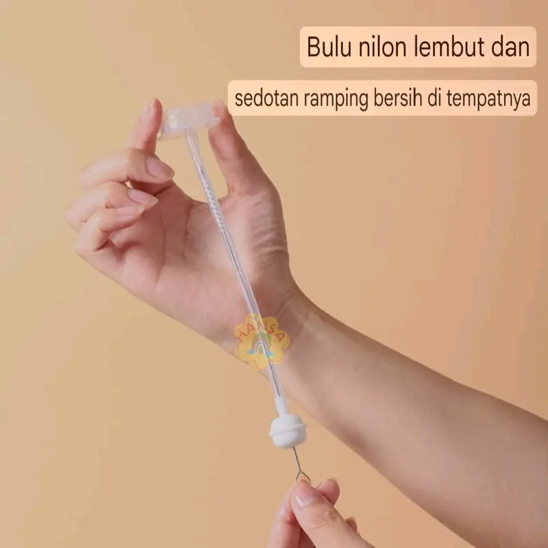 Sikat Botol Susu Bayi 3 in 1 Pembersih Alat Dot Balita Portable Biru & Pink RS-005-Biru/Pink - Bottle Cuci Brush 6
