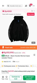 Product Review of MRJN - Black Hoodie Women  basic  sweater Fleece from ** 0