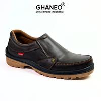 Gambar Ghaneo - Sepatu Pria Kulit Slip On G-03 Coklat Kasual Kerja - Coklat, 39 dari Ghaneo Official Shop Kab. Mojokerto 3 Tokopedia