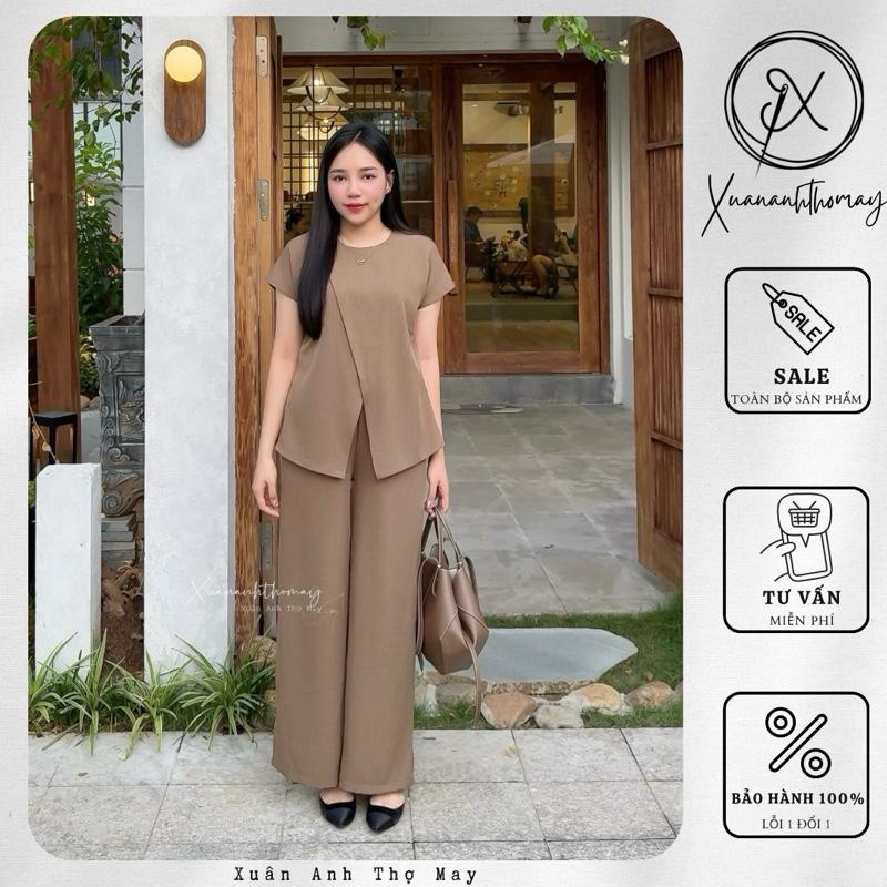 Set áo vạt chéo + quần đũi xước - Xuananhthomay