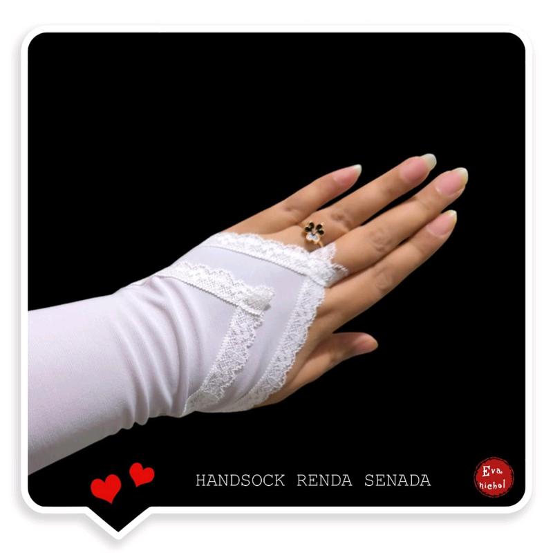 Handsock Fashion Renda Senada/Sarung Tangan Cincin Renda Muslimah 6