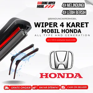 Wiper Mobil Empat Karet Honda - SEMUA Jenis Mobil HONDA 4 lapis Karet Quad Blade 1 set kanan dan kiri penyapu kaca mobil