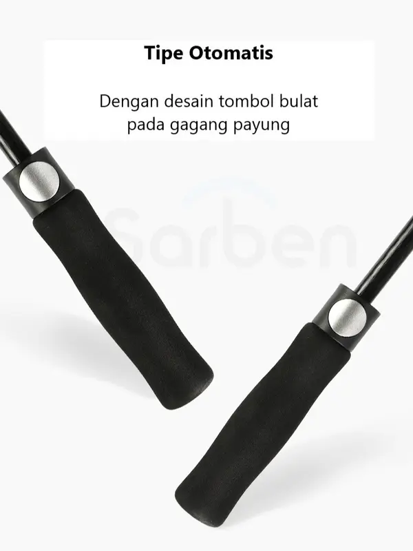 Sarben - Payung Panjang Otomatis Anti UV Muat untuk 3-4 Orang - Payung Golf Anti UV 4
