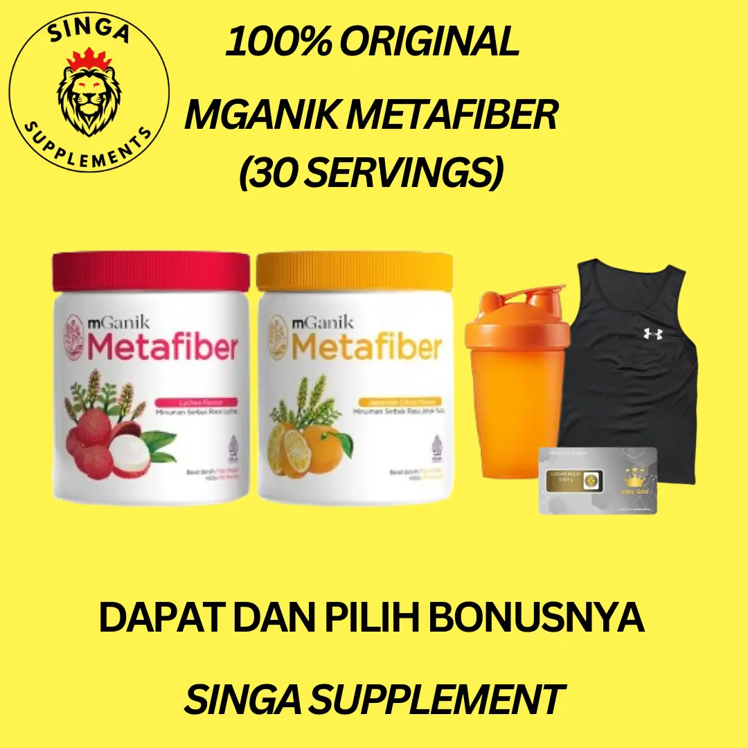 MGANIK METAFIBER - 30 SAJIAN - RASA JERUK YUZU DAN LECI - MINUMAN SERBUK KESEHATAN SUGAR BLOCKER UNTUK DIABETES - MGANIC META FIBER