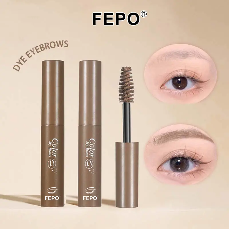 FEPO Gel Lông Mày Chống Thấm Nước Sáp Lông Mày Matte Tinted Dye 24 HR Lâu Dài Lông Mày Tự Nhiên Trang Điểm Đáng Yêu Mỹ Phẩm Bàn Chải