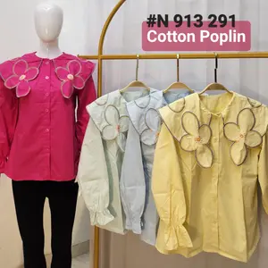 Flower Blous Kemeja atasan wanita