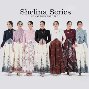 IZARABATIK - Baju Shelina Series Jaguard Fukuro Premium Free Bross Cantik Set Kebaya Batik Modern Wisuda Lamaran Tunangan Kondangan Bridesmaid