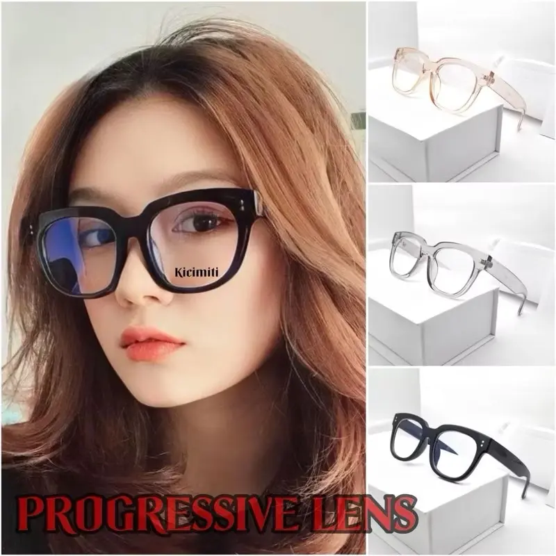 ￼Kacamata Baca Progresif Antiradiasi Photochromic Pria/Wanita | Kacamata Plus Baca Jauh,sedang,dekat | Frame Kacamata Progressive Photocromic Trendy 0