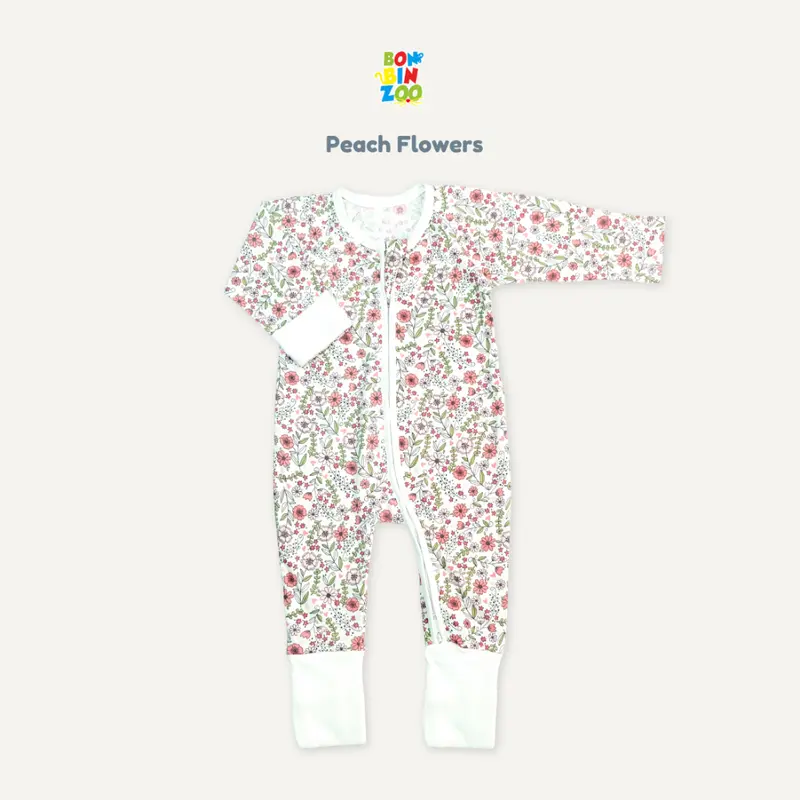 BONBINZOO - Sleepsuit Resleting Baby Newborn Sweet Blossom Series Jumper Anak Bayi 0 - 3 Tahun Toddler Kuning 2