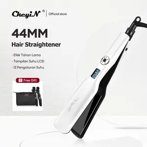 CkeyiN Dengan Layar LCD Pengunci Cerdas PTC Catokan Rambut Catokan / Pengeriting Rambut Kering Straightener